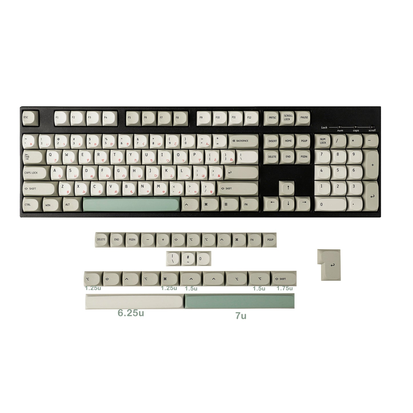 YMDK 9009 Retro 132 keys Keycaps(MA Profile Dye Sub PBT 1.4mm Thickness)